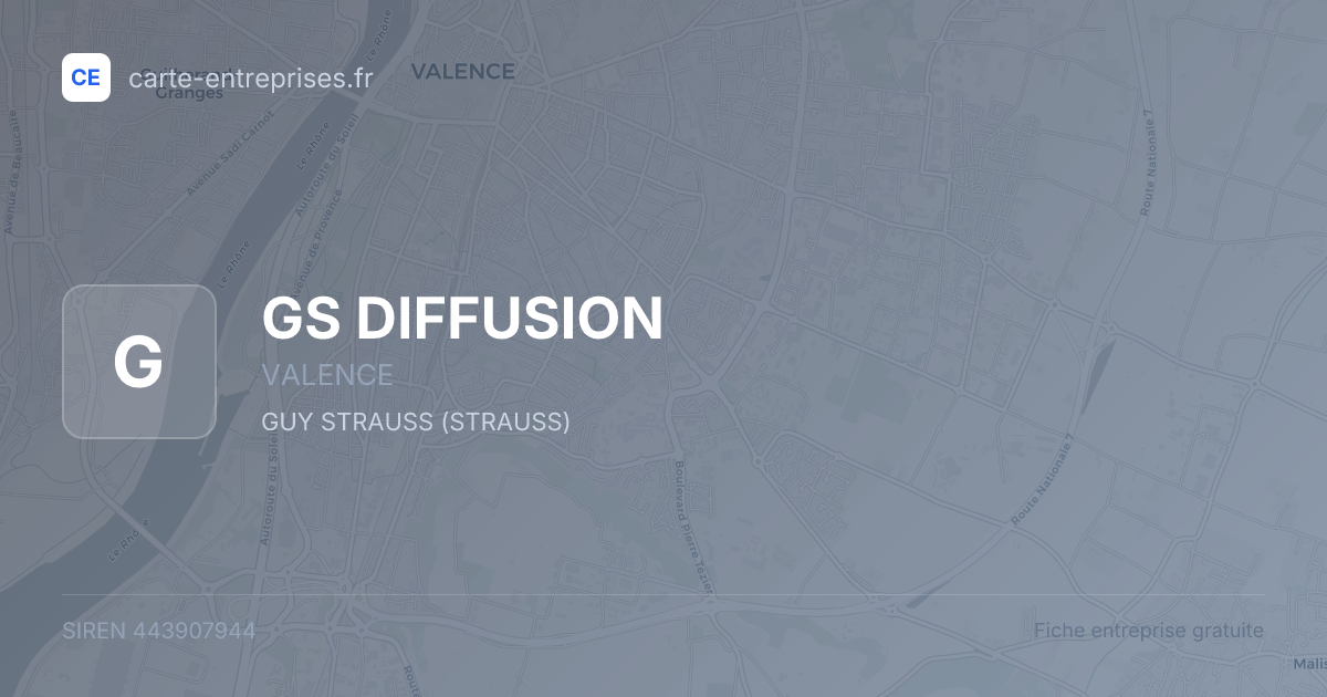 GS DIFFUSION — 443907944 — fiche entreprise