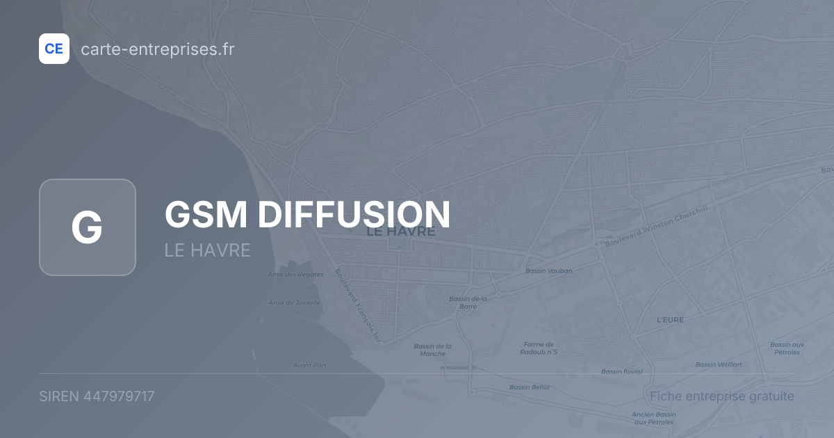 GSM DIFFUSION — 447979717 — fiche entreprise