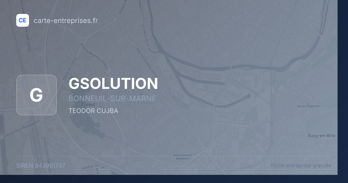 GSOLUTION — 843901737 — fiche entreprise