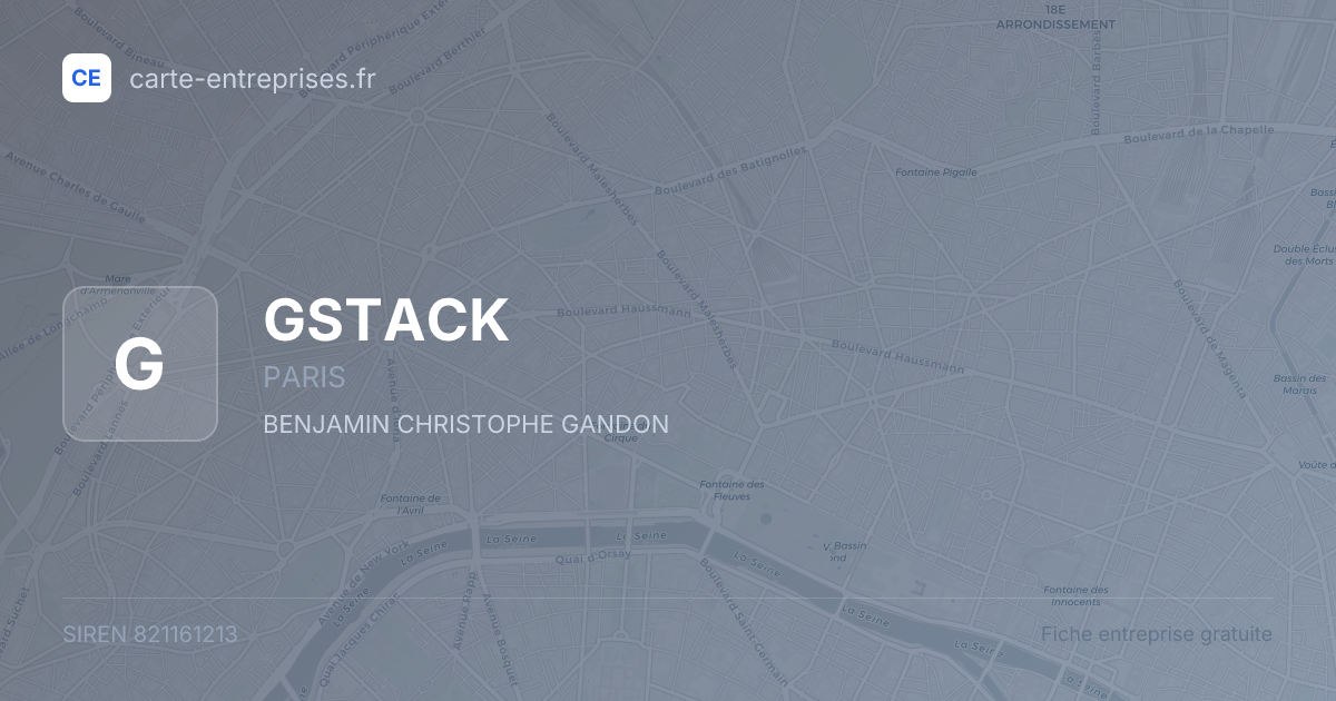 GSTACK — 821161213 — fiche entreprise