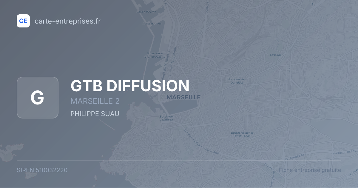 GTB DIFFUSION — 510032220 — fiche entreprise