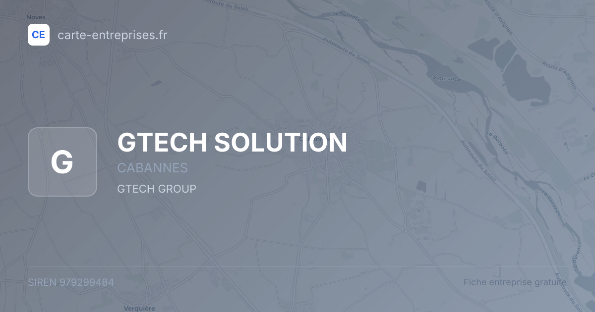 GTECH SOLUTION — 979299484 — fiche entreprise