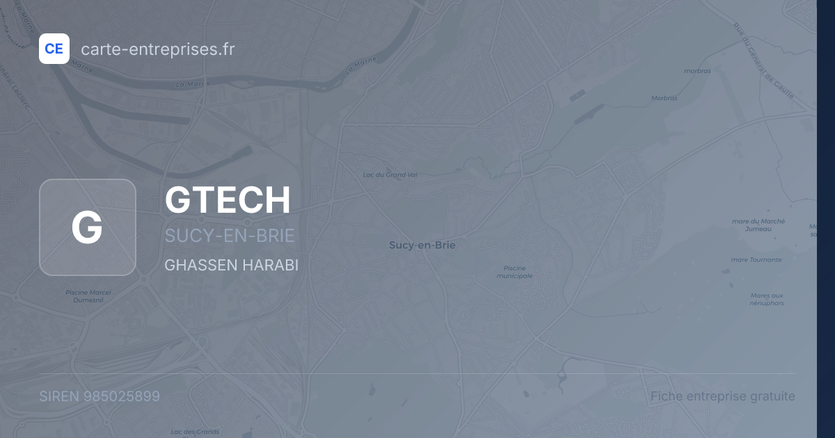GTECH — 985025899 — fiche entreprise