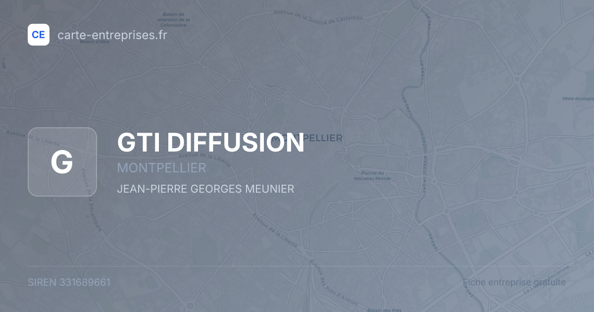 GTI DIFFUSION — 331689661 — fiche entreprise
