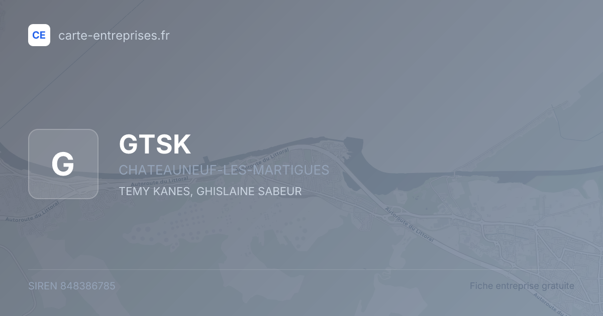 GTSK — 848386785 — fiche entreprise