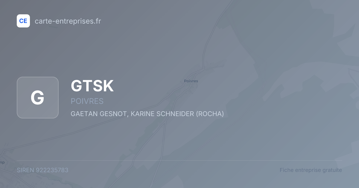 GTSK — 922235783 — fiche entreprise