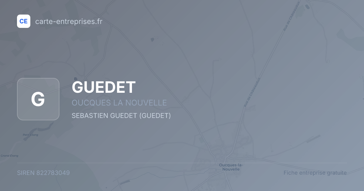 GUEDET — 822783049 — fiche entreprise