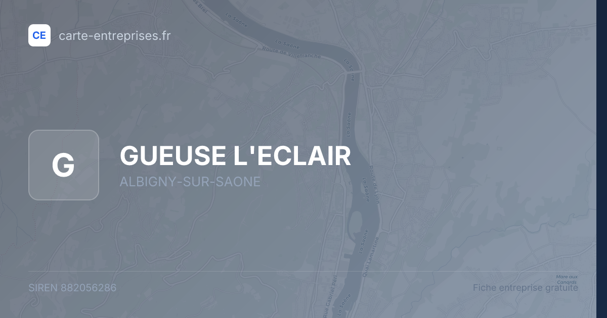 GUEUSE L'ECLAIR — 882056286 — fiche entreprise