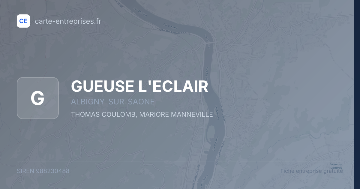 GUEUSE L'ECLAIR — 988230488 — fiche entreprise
