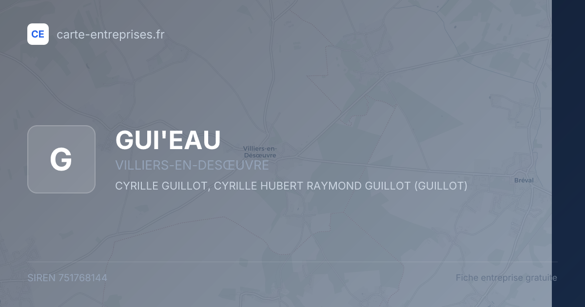 GUI'EAU — 751768144 — fiche entreprise