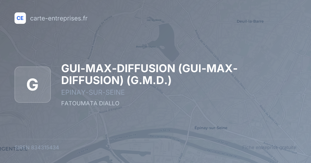 GUI-MAX-DIFFUSION (GUI-MAX-DIFFUSION) (G.M.D.) — 834315434 — fiche entreprise