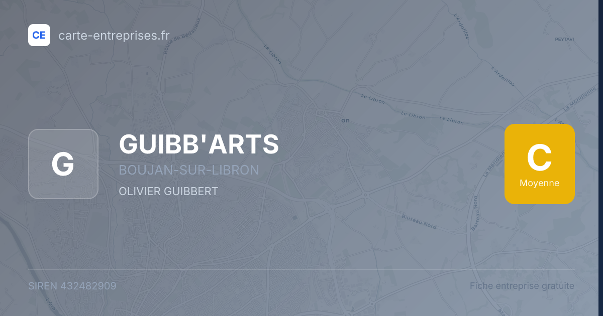 GUIBB'ARTS — 432482909 — fiche entreprise