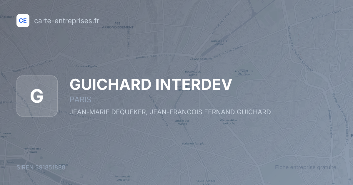 GUICHARD INTERDEV — 391851888 — fiche entreprise