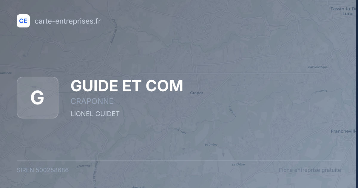 GUIDE ET COM — 500258686 — fiche entreprise