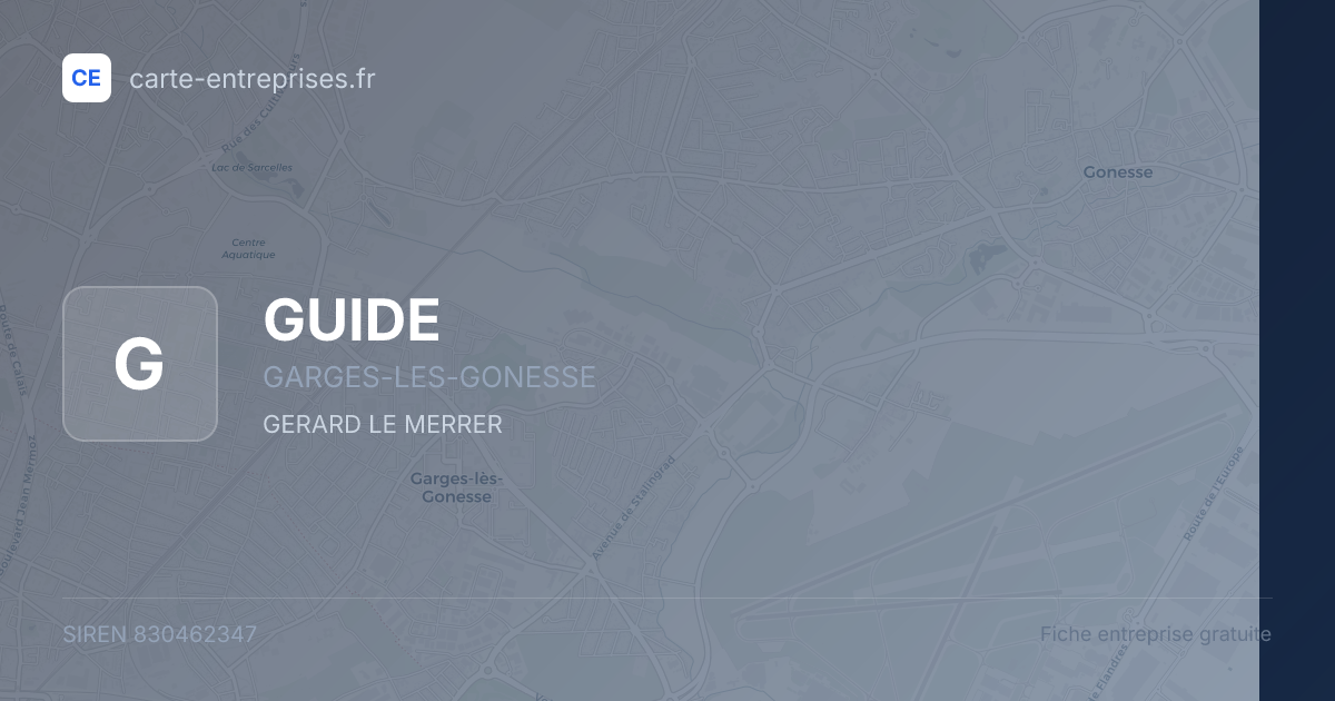 GUIDE — 830462347 — fiche entreprise
