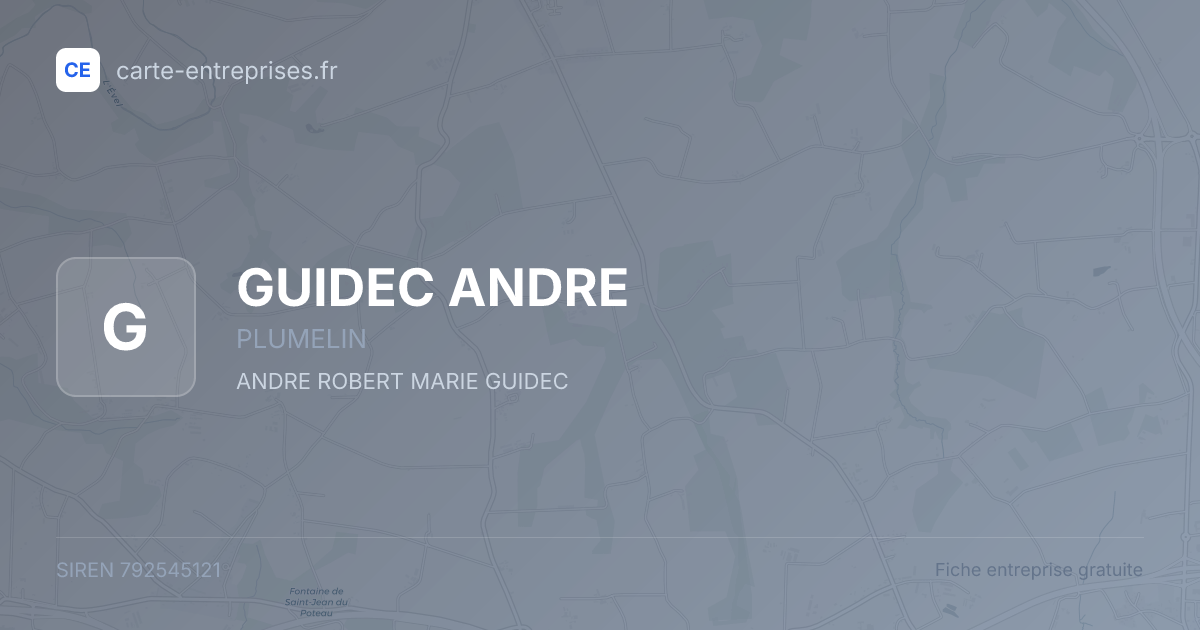 GUIDEC ANDRE — 792545121 — fiche entreprise