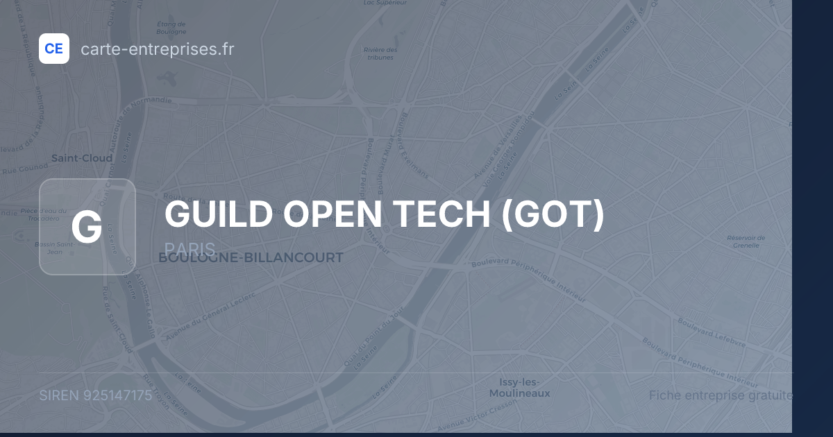 GUILD OPEN TECH (GOT) — 925147175 — fiche entreprise
