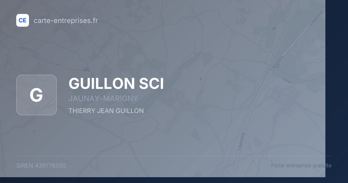 GUILLON SCI — 439776592 — fiche entreprise