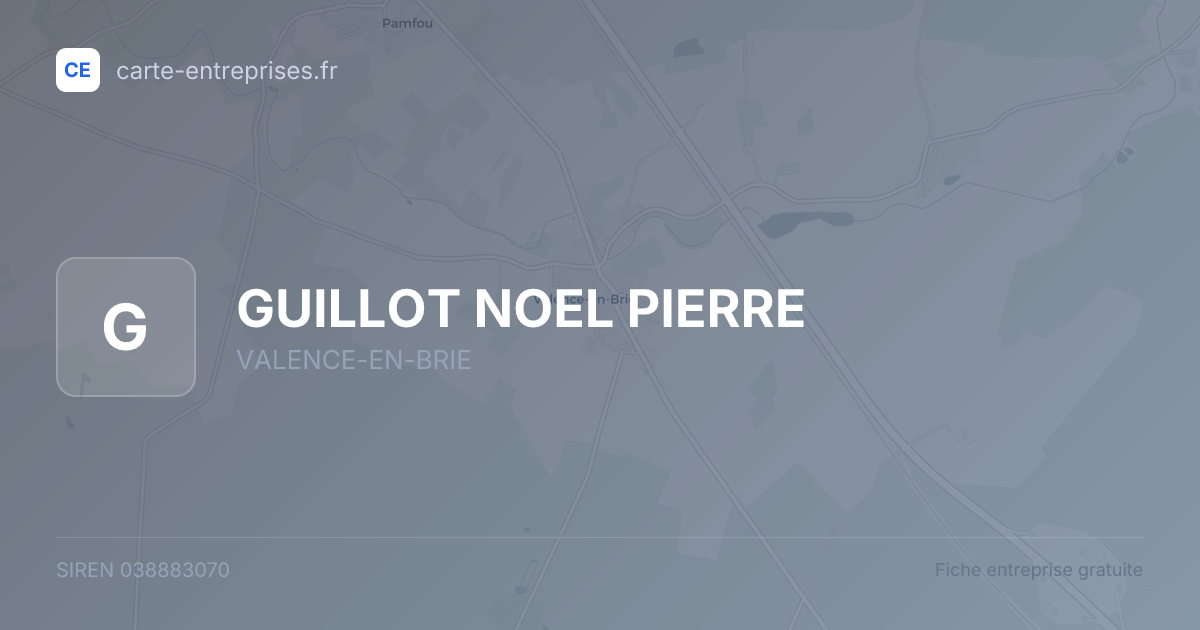 GUILLOT NOEL PIERRE — 038883070 — fiche entreprise