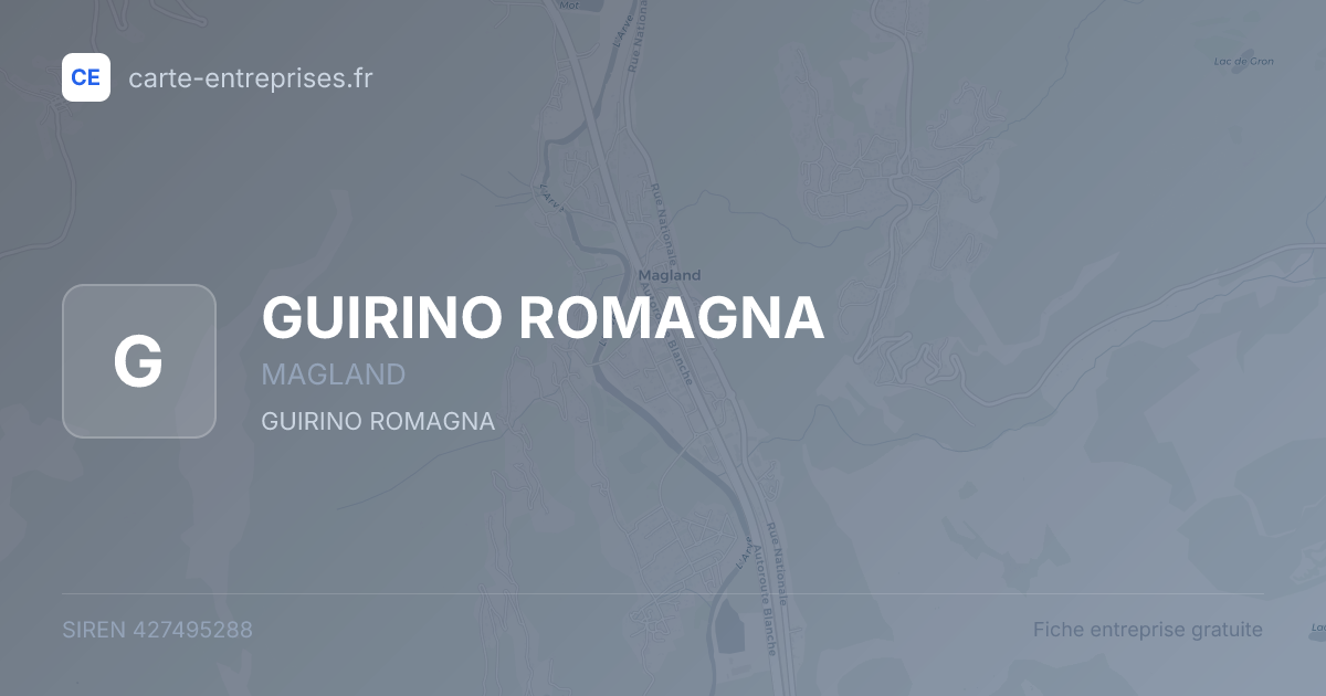 GUIRINO ROMAGNA — 427495288 — fiche entreprise