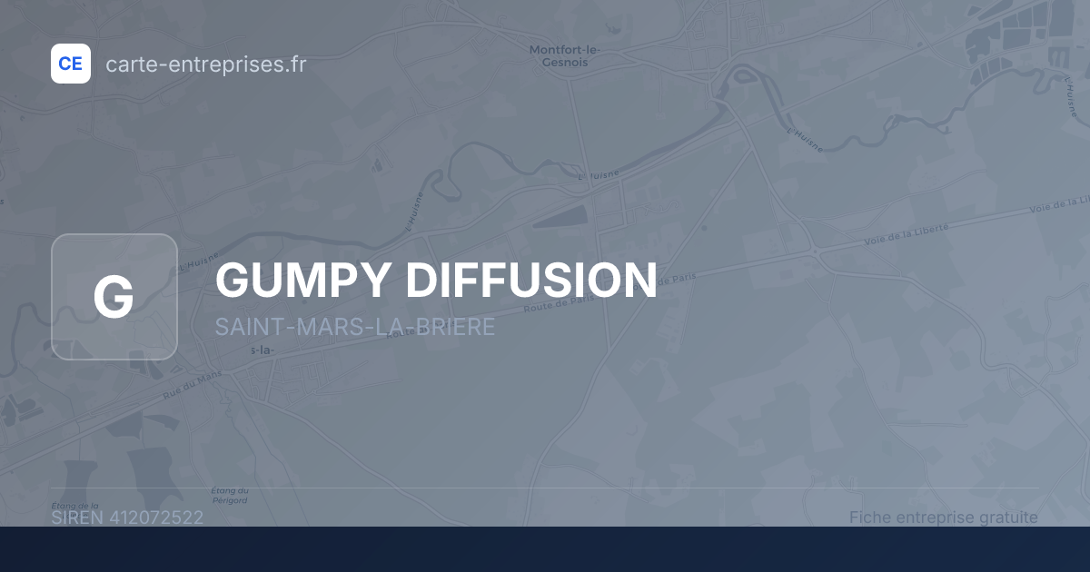 GUMPY DIFFUSION — 412072522 — fiche entreprise