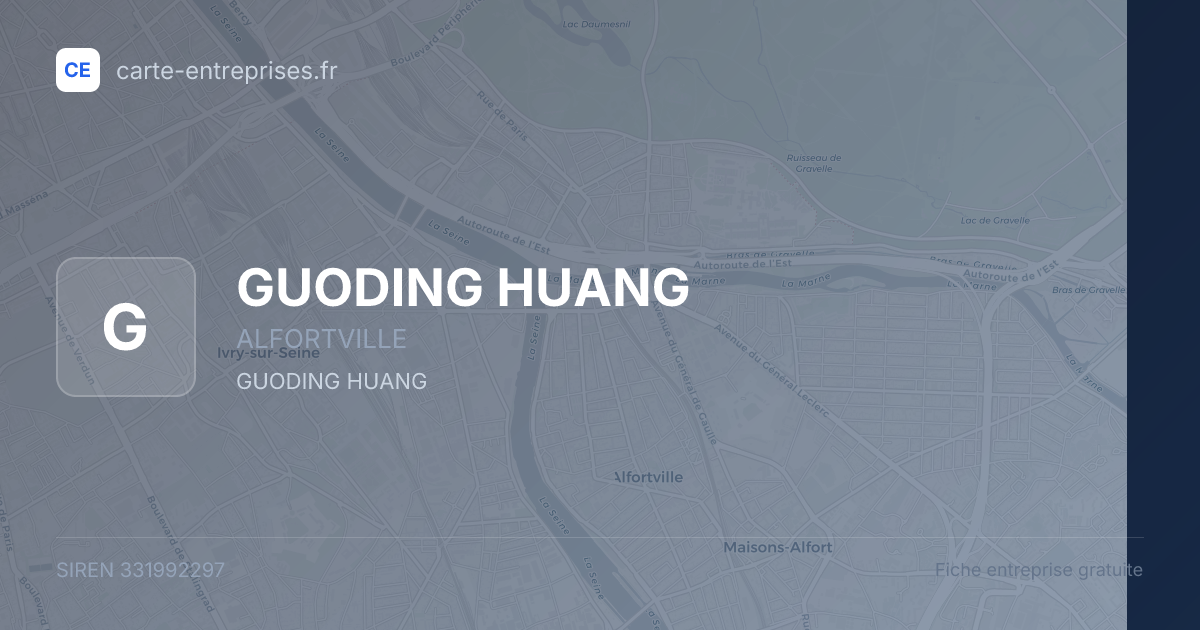 GUODING HUANG — 331992297 — fiche entreprise
