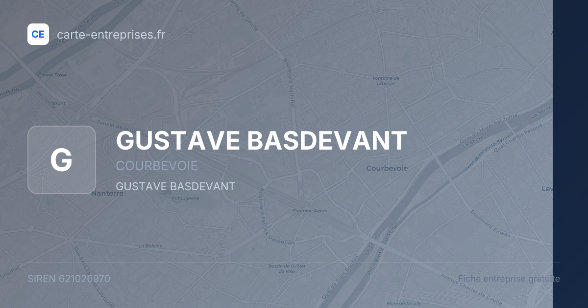 GUSTAVE BASDEVANT — 621026970 — fiche entreprise