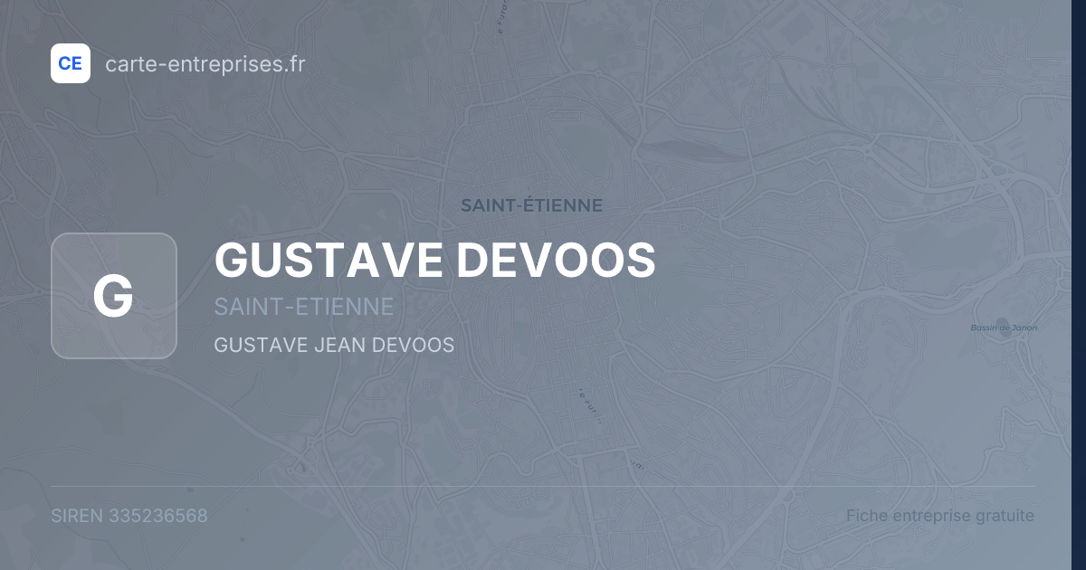 GUSTAVE DEVOOS — 335236568 — fiche entreprise