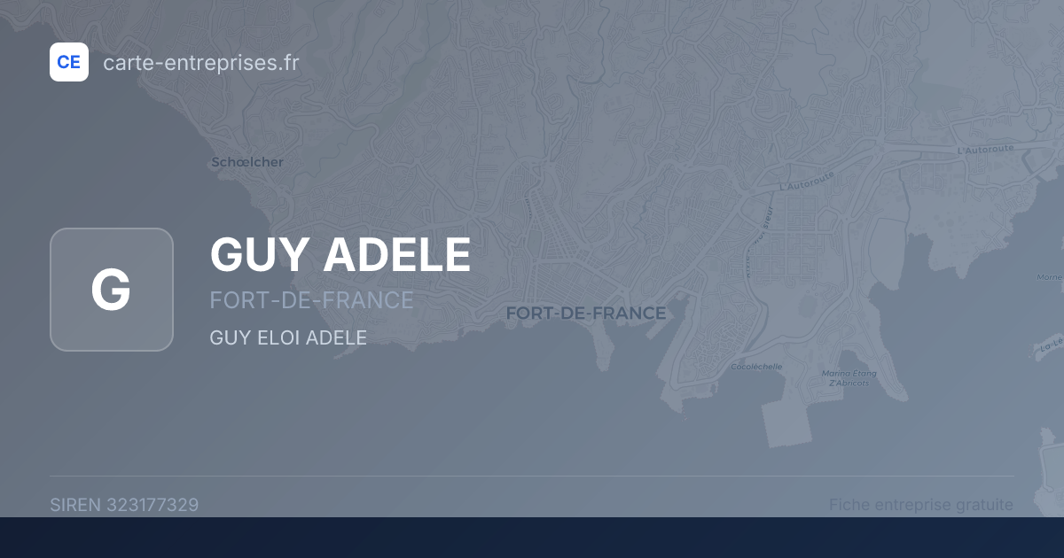 GUY ADELE — 323177329 — fiche entreprise