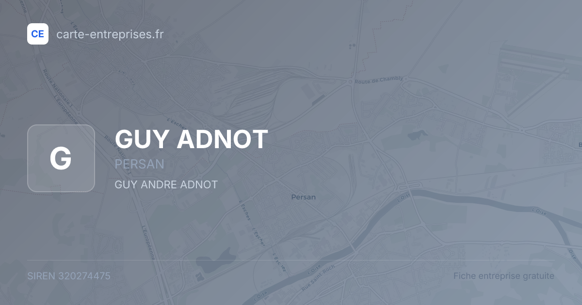GUY ADNOT — 320274475 — fiche entreprise