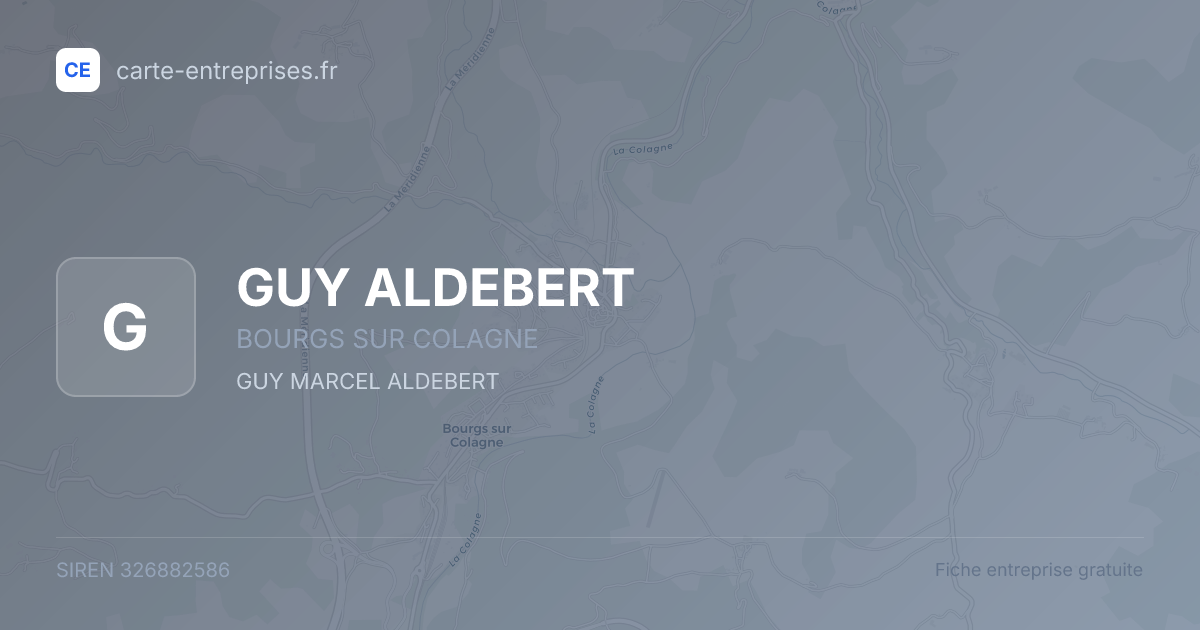 GUY ALDEBERT — 326882586 — fiche entreprise