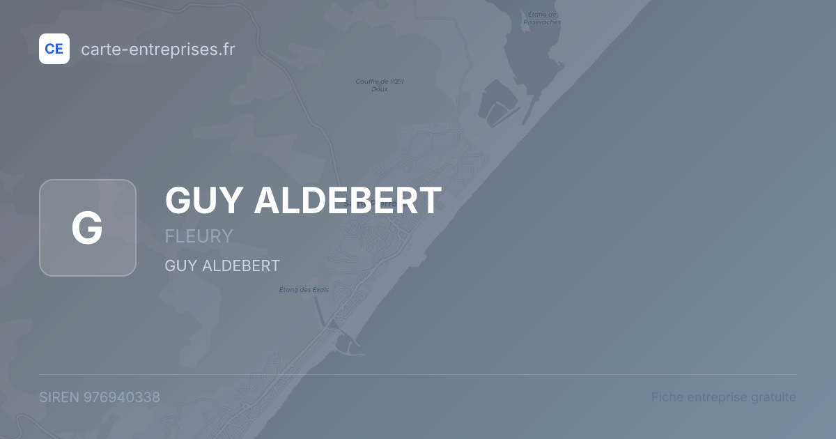 GUY ALDEBERT — 976940338 — fiche entreprise