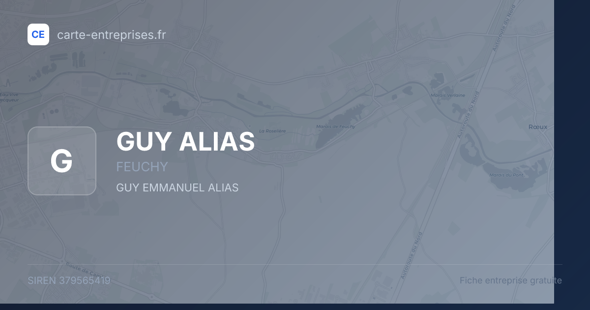 GUY ALIAS — 379565419 — fiche entreprise