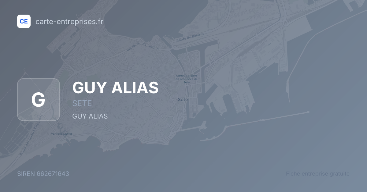 GUY ALIAS — 662671643 — fiche entreprise