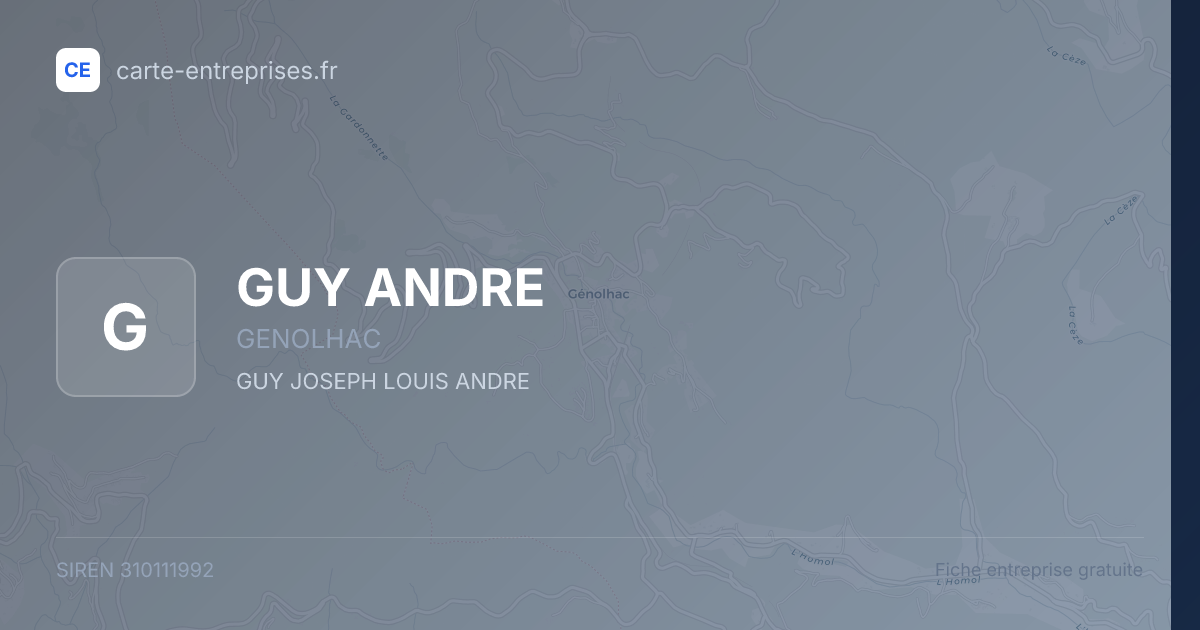 GUY ANDRE — 310111992 — fiche entreprise