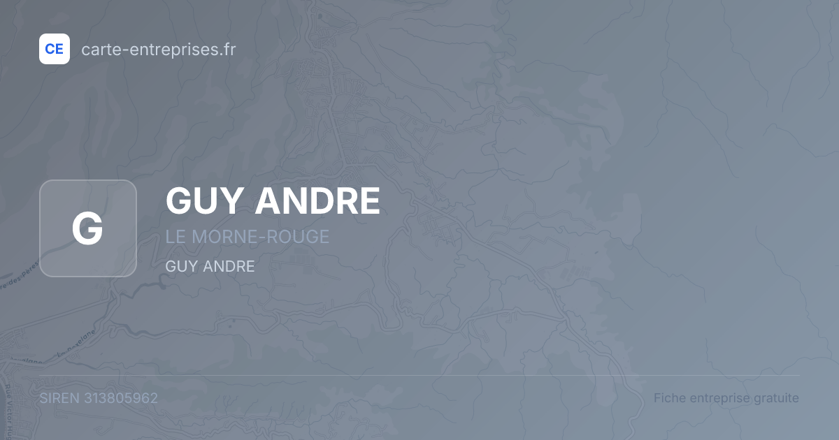 GUY ANDRE — 313805962 — fiche entreprise
