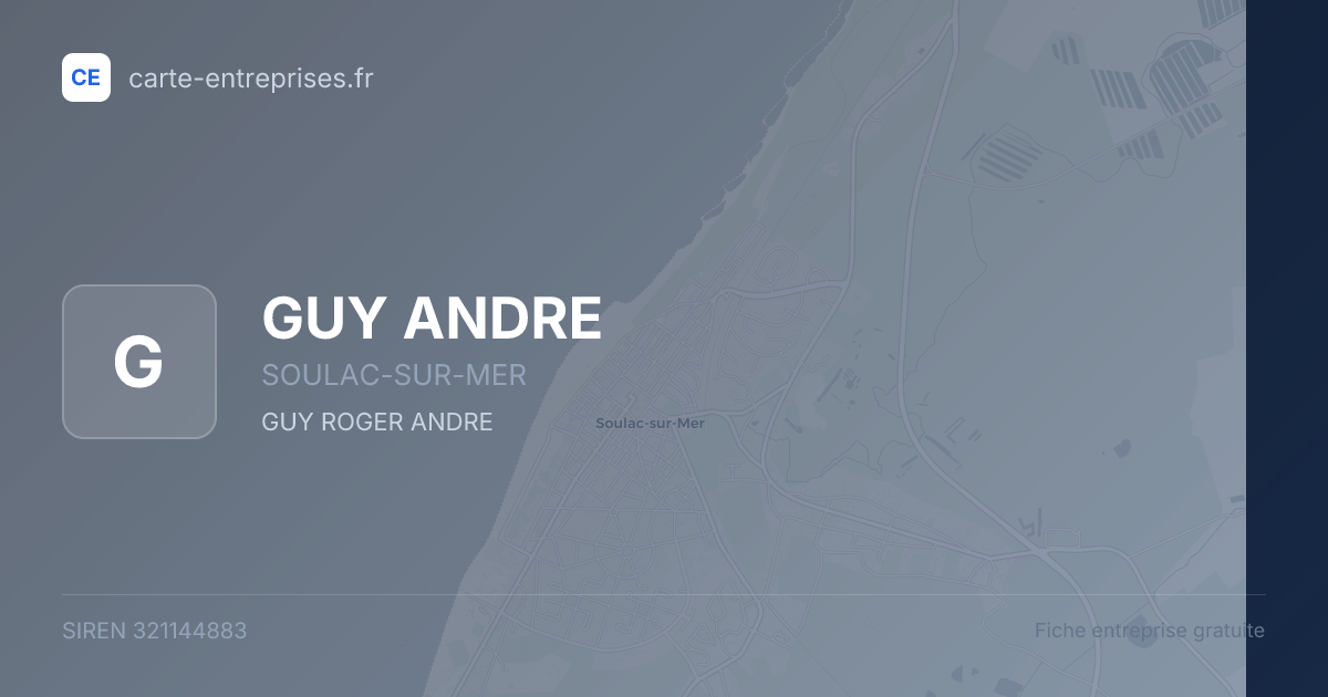 GUY ANDRE — 321144883 — fiche entreprise