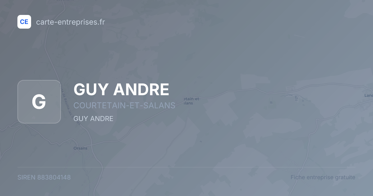 GUY ANDRE — 883804148 — fiche entreprise