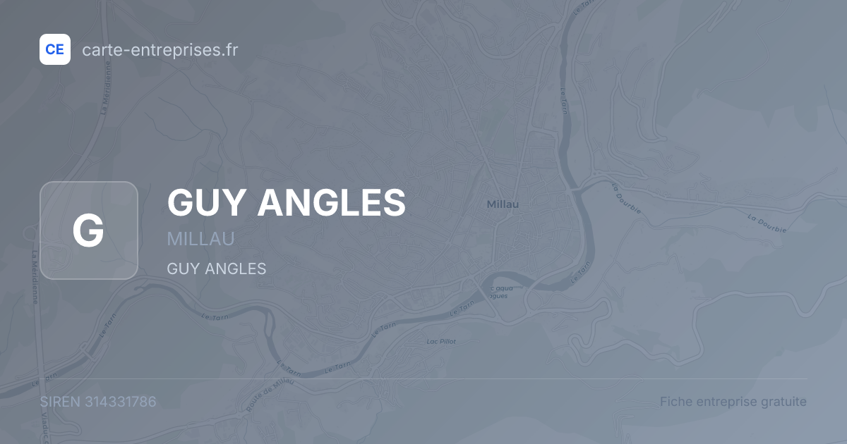 GUY ANGLES — 314331786 — fiche entreprise