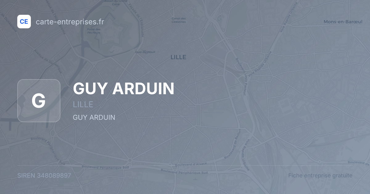 GUY ARDUIN — 348089897 — fiche entreprise