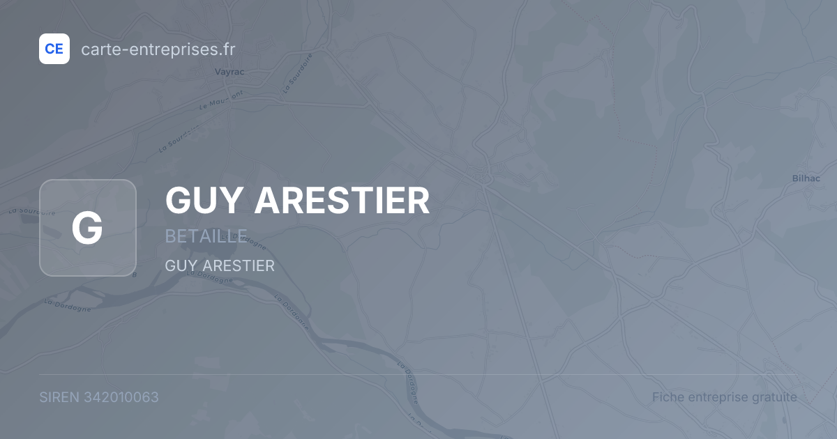 GUY ARESTIER — 342010063 — fiche entreprise