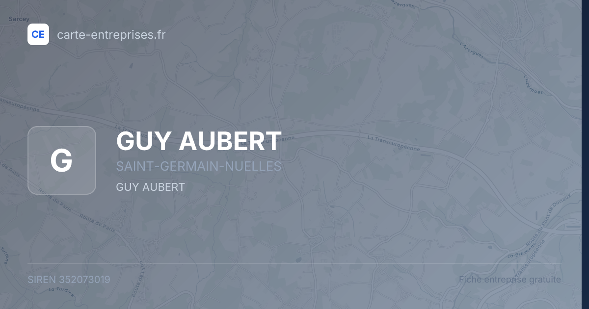 GUY AUBERT — 352073019 — fiche entreprise