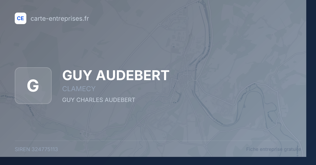 GUY AUDEBERT — 324775113 — fiche entreprise