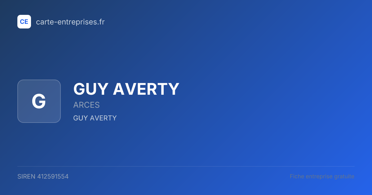 GUY AVERTY — 412591554 — fiche entreprise