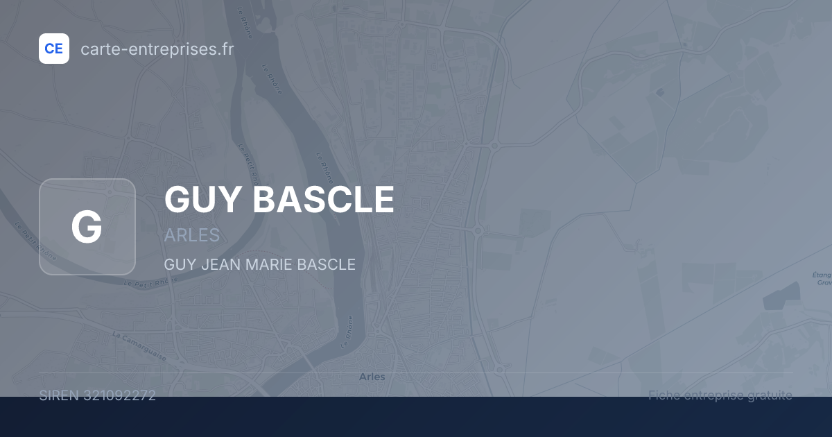 GUY BASCLE — 321092272 — fiche entreprise