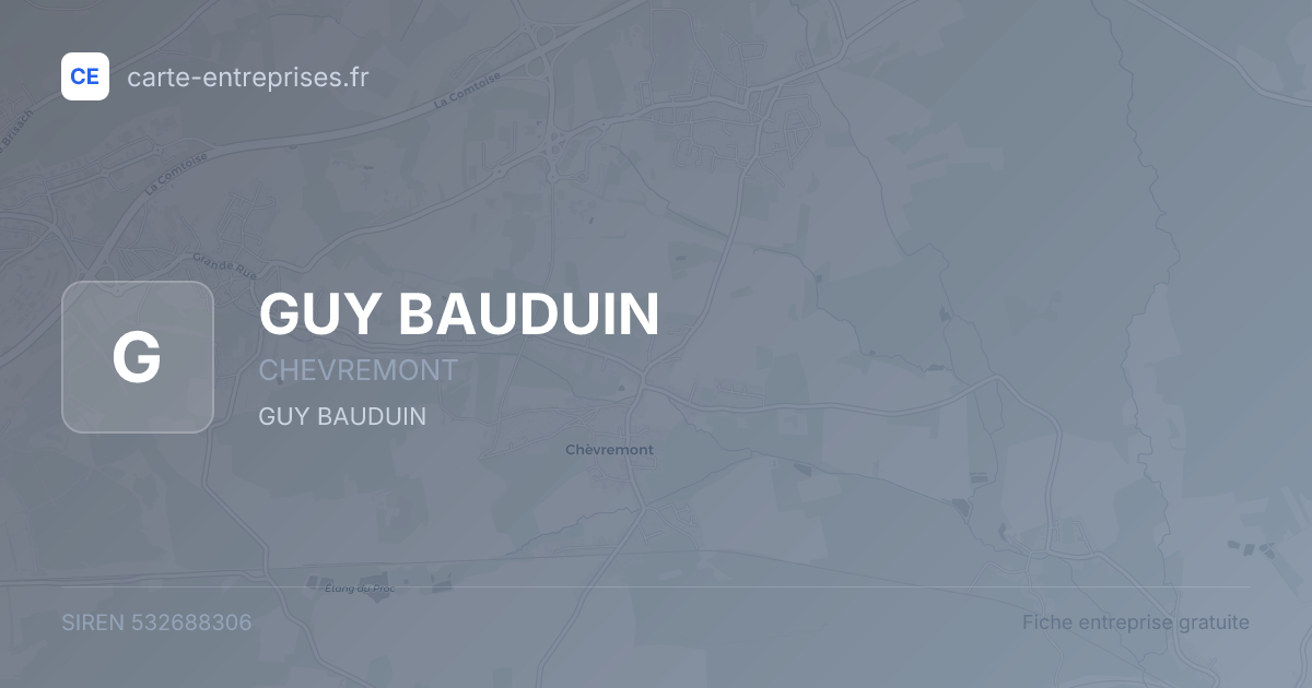 GUY BAUDUIN — 532688306 — fiche entreprise