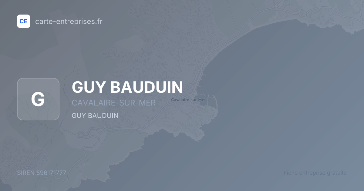 GUY BAUDUIN — 596171777 — fiche entreprise