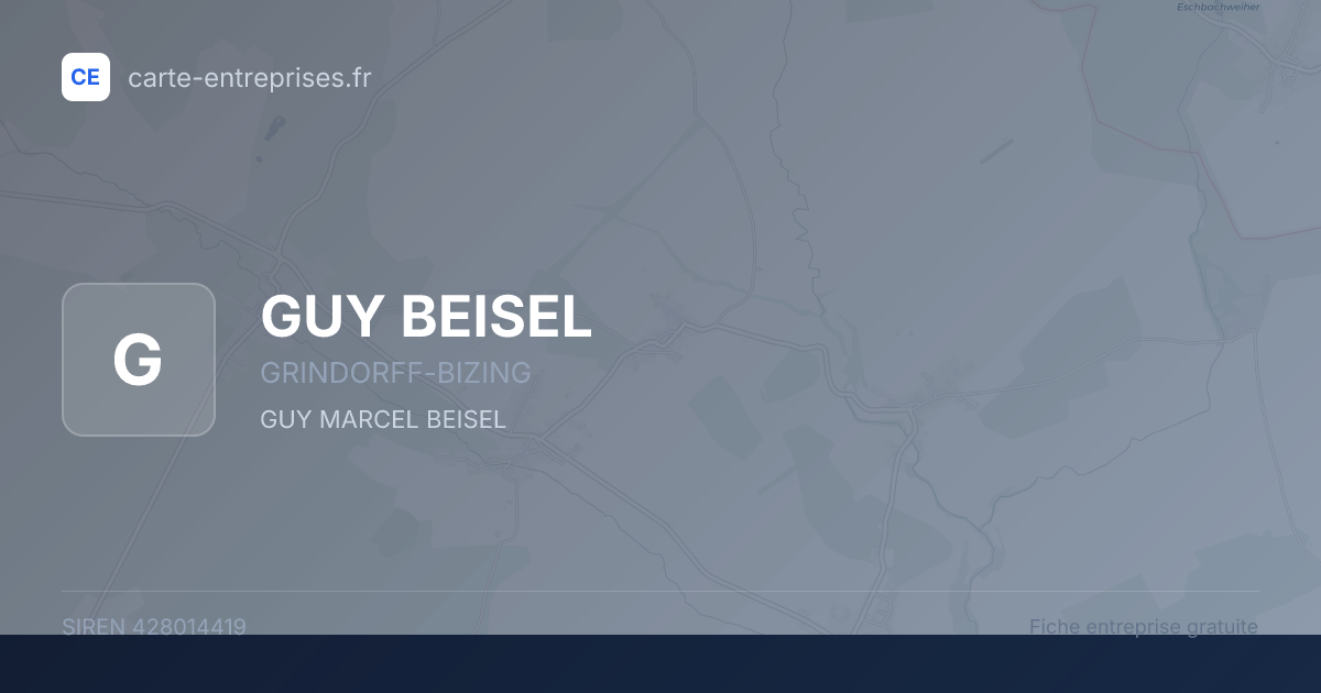 GUY BEISEL — 428014419 — fiche entreprise