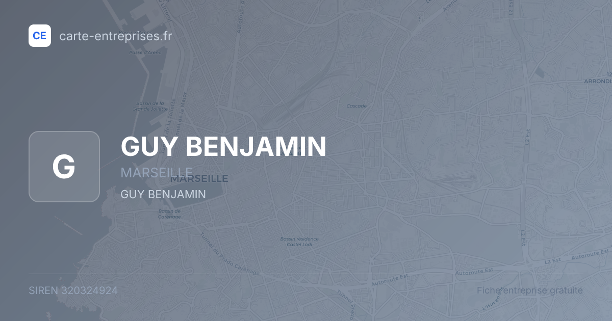 GUY BENJAMIN — 320324924 — fiche entreprise