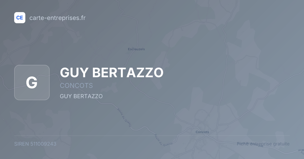 GUY BERTAZZO — 511009243 — fiche entreprise